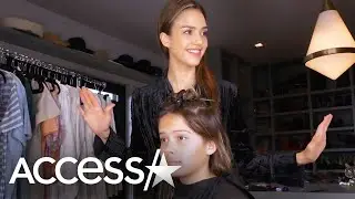 Jessica Alba Attempts To Give Daughters Haircuts