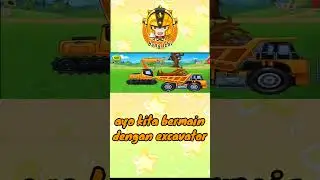 ayo bermain dengan truk excavator #game edukasi #shorts