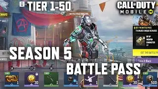 *NEW* Season 5 Battle Pass Tier 1-50 in COD Mobile | All BP Rewards | Season 5 COD Mobile Leaks 2023