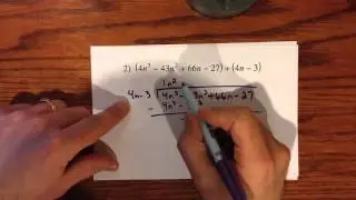 Long Division of Polynomials (leading coefficient not equal to one)