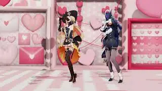 【Genshin Impact MMD／4K／60FPS】III【Navia x Clorinde】 #anime #cute #dance #mmd