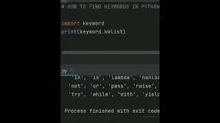 Find keywords in Python #coding #programming #python