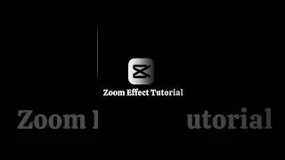 Zoom effect video editing tutorial-capcut video editing tutorial