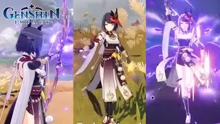 Kujou Sara gameplay Animations | Genshin Impact 2.1 Leaks