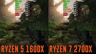 Crysis 3: Ryzen 5 1600X 3.8GHZ vs Ryzen 7 2700X 4.1GHZ