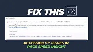 Fix [user-scalable=no ] is used in the meta viewport element | Page Speed Insight | Blogger