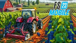 Twin Lintrac 130 trimming grape vines - Farming Simulator 23 Mobile
