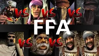 SALADIN VS EMIR VS WAZIR VS CALIPH VS FREDERICK VS MARSHALL VS 2 SULTANS | Stronghold Crusader