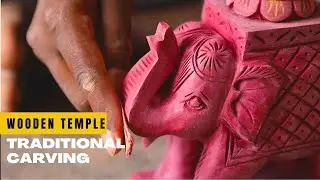 Amazing Process of Handcrafted Wooden Temple | Hand Carving Process of Temple Making