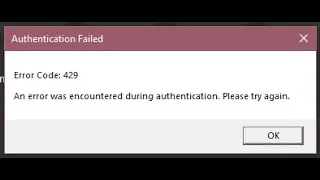 Roblox   Authentication Failed   Error Code 429   An Error Was Encountered During Authentication