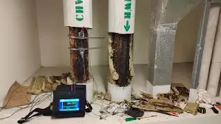 chilled water line GPM testing with ultrasonic flow meter