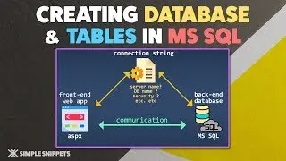 Creating MS SQL Database  & Tables & adding Connection String to web.config file in ASP.NET