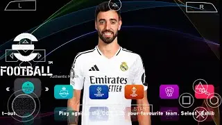 eFootball PES 2025 PPSSPP Android Offline Full Update UCL & Leagues Kits 24/25 Season 4K Graphics