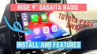 HUGE 9” Dasaita Android Radio Install & Review in Toyota (EASY SETUP, CarPlay, etc)