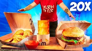 УВЕЛИЧИЛИ МЕНЮ McDonald’s в 20 раз / ОГРОМНЫЙ БИГ МАК /  КУРИНЫЕ НАГГЕТСЫ /  ПИРОЖОК С ВИШНЕЙ /