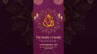 Create Lord Ganesh Pooja Invitation Video #videoinvitations