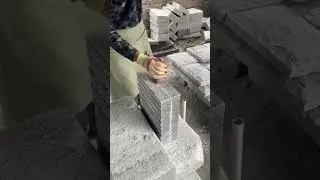 Amazing ancient tips - use simple tools to rive granite stone#satisfying #shorts