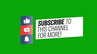 YouTube Like, Subscribe and Get Notified Animation Green Screen