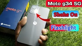 moto g34 5g phone hilane se torch kaise jalti hai, moto g34 5g shake to turn on flashlight