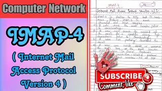 12.3 || Internet Mail Access Protocol Version -4 (IMAP-4) || Computer Network #computernetwork