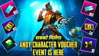 Get Free 100 Character Voucher For Andy Character Pubg Mobile | Andy Character Voucher Event Return
