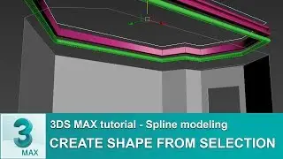 3ds Max Tutorial - Create shape from selection - Spline Modeling