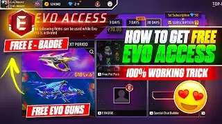 CLAIM FREE E BADGE😍IN FREE FIRE || NEW EVO ACCESS EVENT FREE FIRE | FREE FIRE NEW EVENT