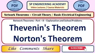CT 02 Network Theorems   Part   II   Explanation and Solved Problems   Thevenin's Theorem and Norton