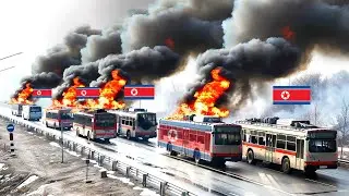2 MINUTES AGO! 750 North Korean Buses Carrying 25,000 Troops Destroyed By Ukraine - Arma 3