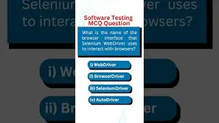 Mastering Software Testing: Selenium WebDriver MCQs #shorts