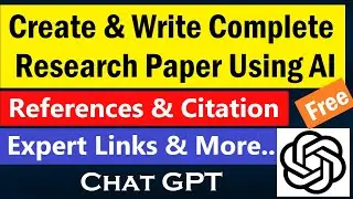 How to use Chat GPT for Research Papers | How to find Citation and References with AI