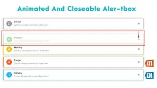 Alert notification using html CSS JavaScript | With Source Code.