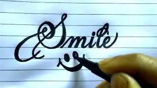 Stylish font writing | Fancy fonts style | Smile in cursive-Calligraphy | RUA sign writing