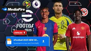 EFOOTBALL PES 2025 PPSSPP Full Update Transfers & Kits 2024/25 Real Faces Camara PS5 English Version