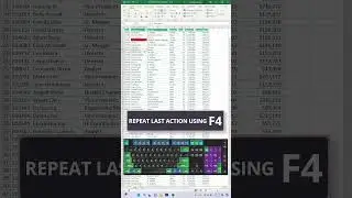 Excel Magic - How to Repeat Last Action Quickly