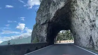 Country Roads of Italy. Serpentines in Dolomites. Italian music 2024