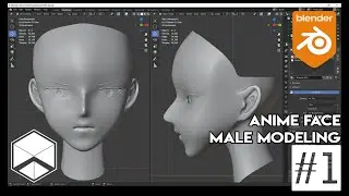 Blender 2.92: Anime Male Head Modeling WIP 2021 #1