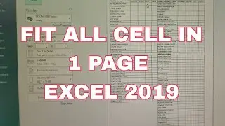 Exel how to fit print area 1 page only