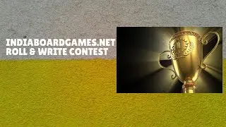 Roll & Write Game Design Contest Winner Announcement - IndiaBoardGames