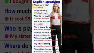 ️How to speak English fluently? Daily use English question answer practice #englishquestioansanswers