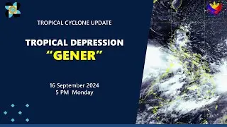 Press Briefing: Tropical Depression #GenerPH 5 PM Update September 16, 2024 - Monday