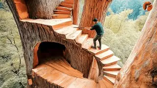Man Builds Secret Tree House in the Middle of the Forest | Start to Finish by 