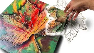 ASTOUNDING Technique - Glue Gun Autumn Leaf! EASY Idea! | AB Creative
