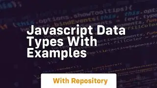 javascript data types with examples