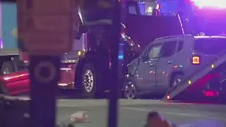 Amazon delivery truck crashes overnight in downtown St. Louis