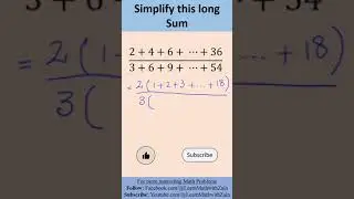 Can you simply this long sum? | Here is a simple and easy Trick | Subscribe for more