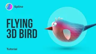 Flying 3D bird modeling and animation with Spline - Tutorial