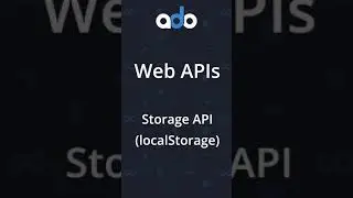 How the Web Storage (localStorage) API Works in Less Than One Minute #shorts