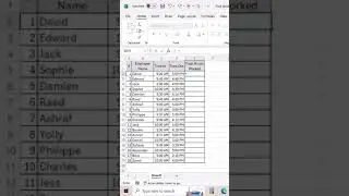 How to find Hours Worked by each Employee in Excel | Excel Shorts