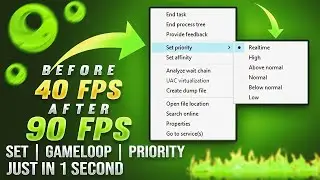 How To Set gameloop Priority To High Or Realtime | Gameloop Lag Fix 2023 pubgm FPS Boost - hunzer 🔥